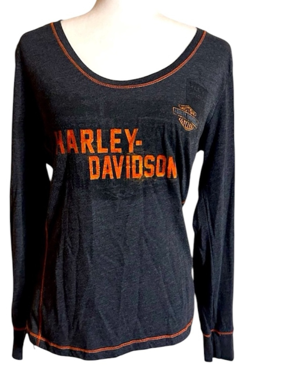 Harley Davidson Fort Worth Texas Long Sleeve Womens Top